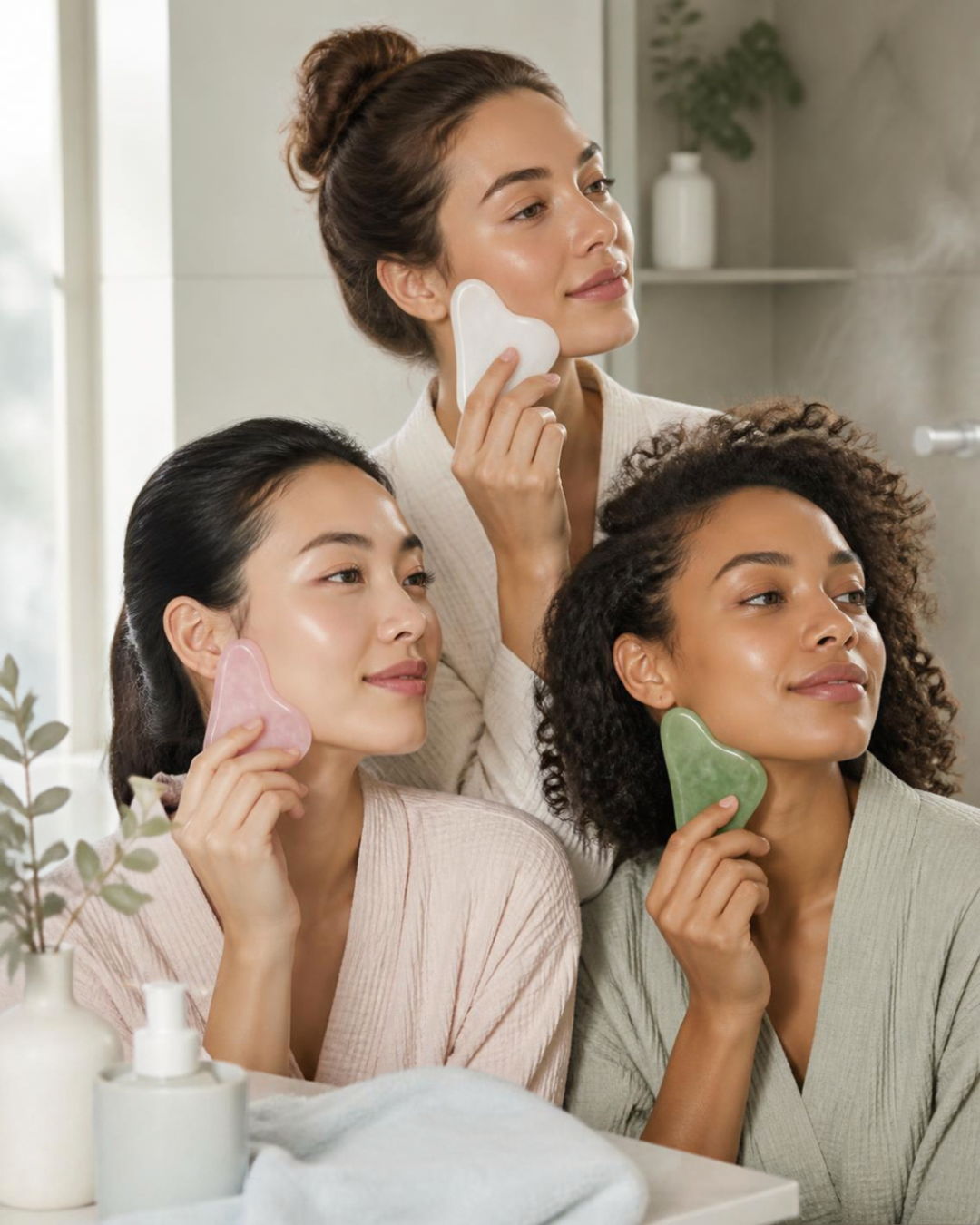 Gua sha visage en forme de cœur - MKD Beauty Shop
