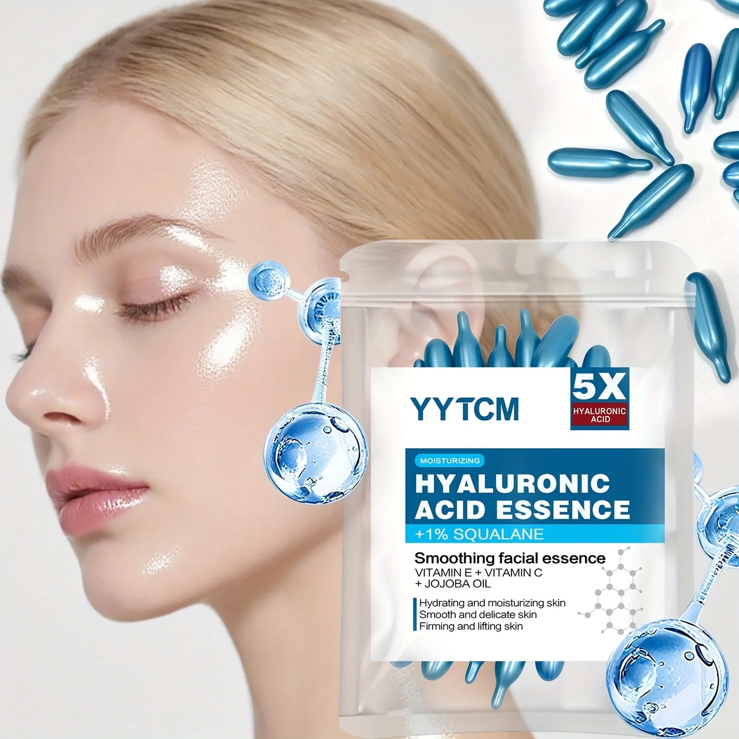 Sérum Hydratant à l'acide Hyaluronique-Capsule éclat