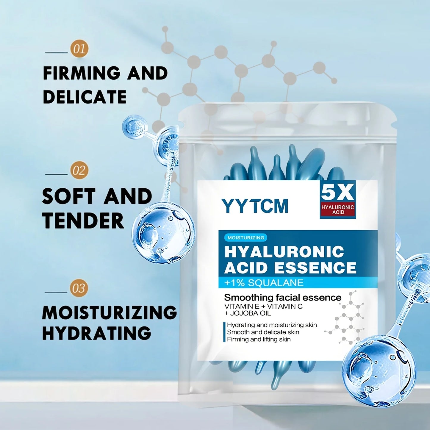 Sérum Hydratant à l'acide Hyaluronique-Capsule éclat